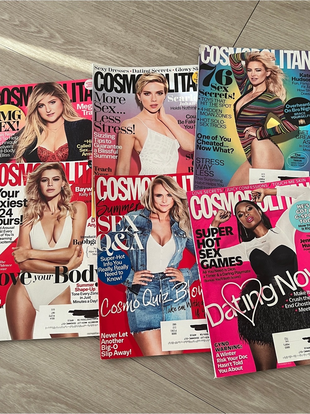 Cosmopolitan Magazine Lot of 6 From 2017